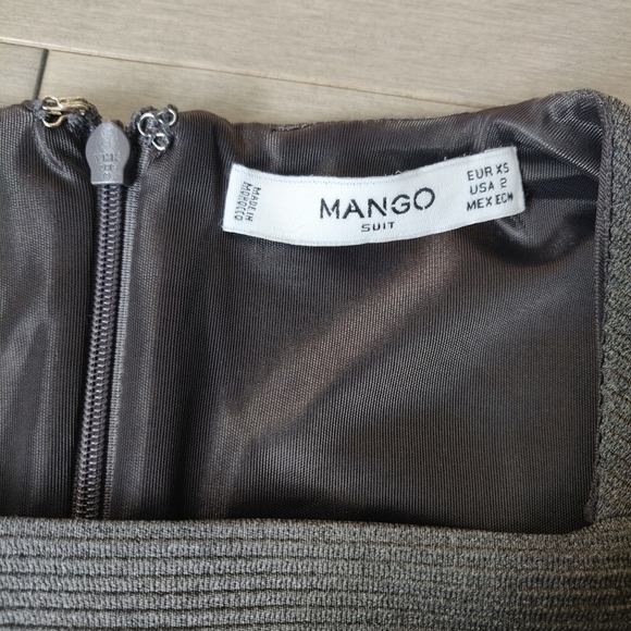 Mango Suit Sleeveless Tube Bodycon Ribbed Midi Dress Size Extra-Small - Picture 3 of 12